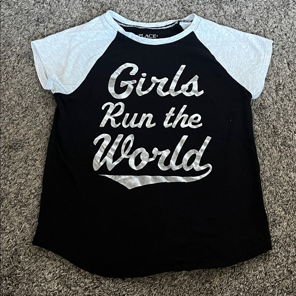 Place Black and Gray 'Girls Run the World' Tee